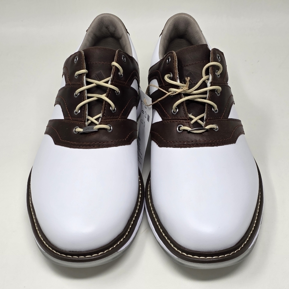 Adidas MC Z-Traxion Unisex White Brown Golf Shoes IG0910 Men Size 9 Wnms 10 New - Picture 7 of 12